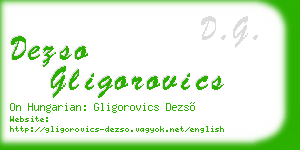 dezso gligorovics business card